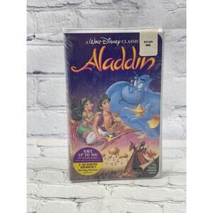 1992 New Sealed Walt Disney "Aladdin" VHS Movie Black Diamond Classic READ